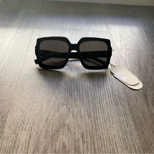 otra luna black oversized square retro statement sunglasses eyewear NEW